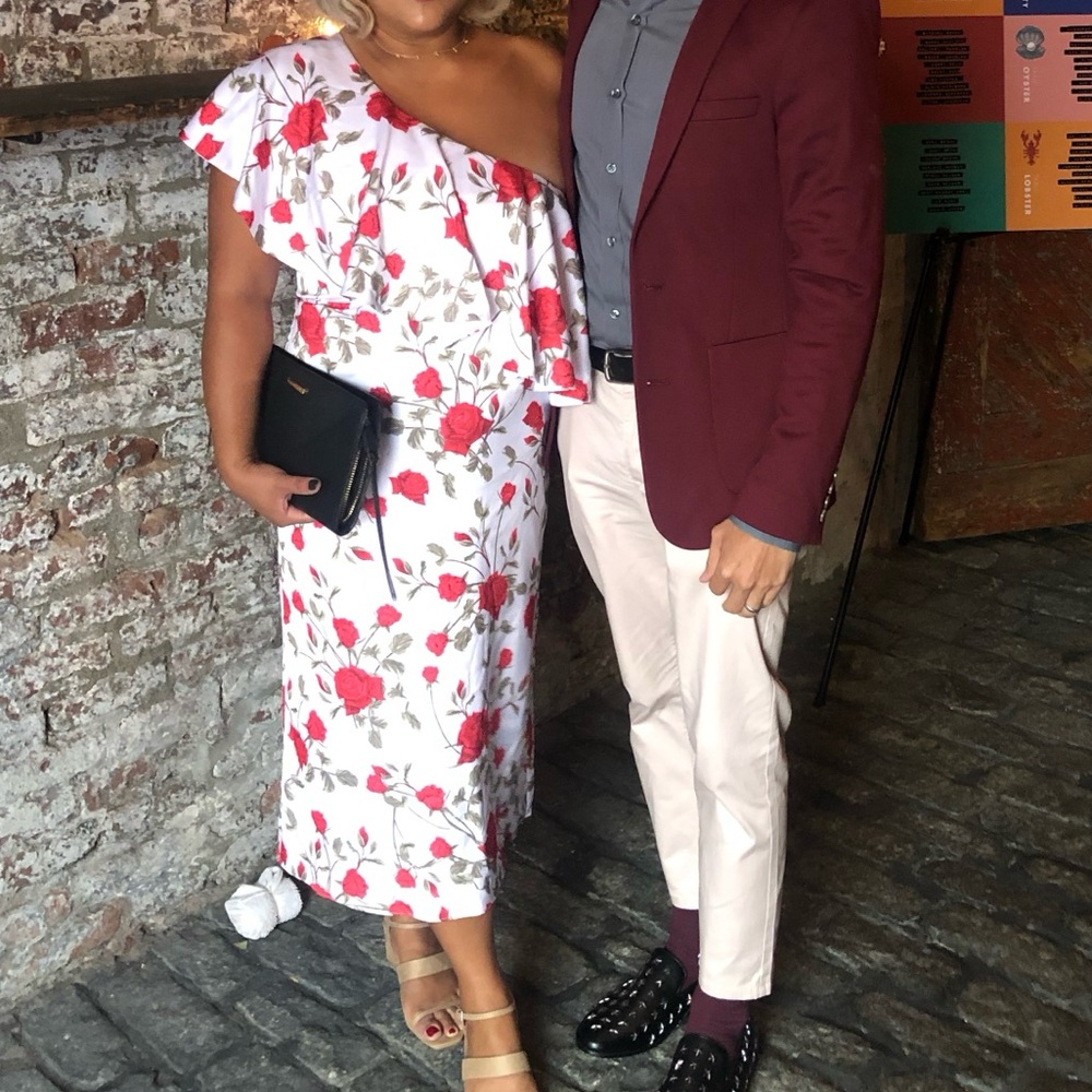 Floral One-Shoulder Dress by Fame and Partners